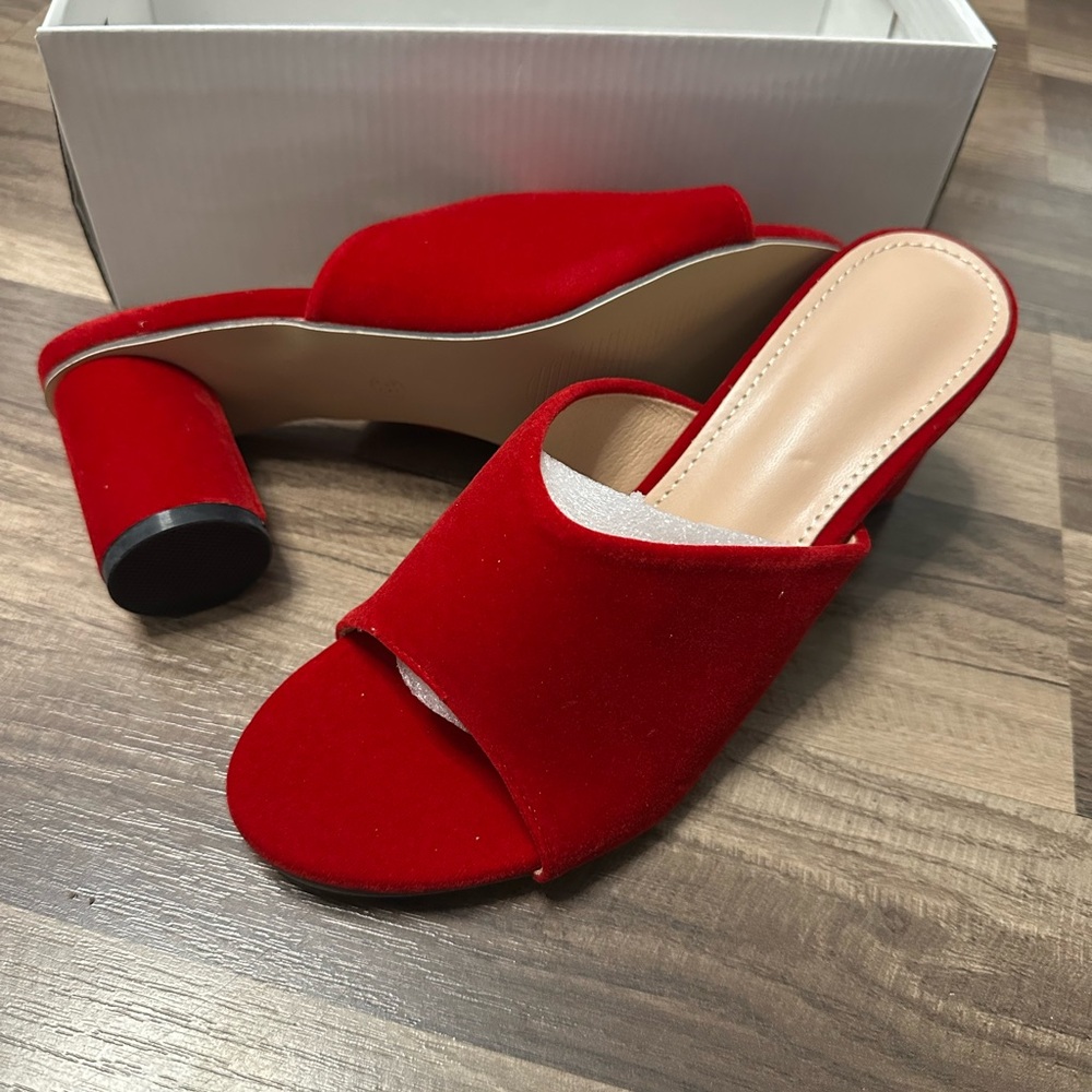 Red Women's Slide Heels